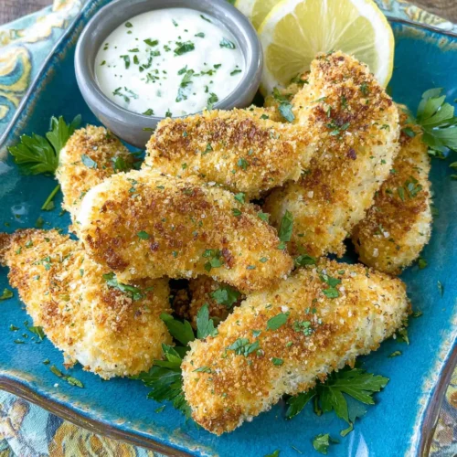 Air Fryer Chicken Tenders: Crispy & Delicious Delight 1 Crispy air fryer chicken tenders, perfect for a quick family meal.