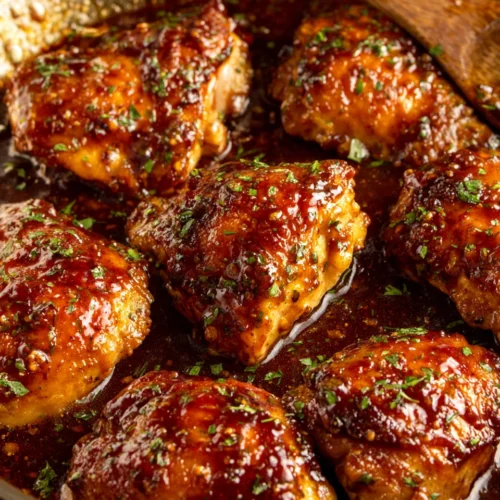 Honey Garlic Chicken: A Simple Delight for Weeknight Dinners 1 Honey garlic chicken with sticky sauce, perfect for weeknight dinners.