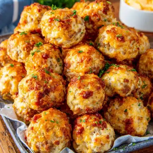 Delicious cream cheese sausage balls for a savory snack