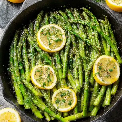 Delicious lemon asparagus, a perfect side dish.