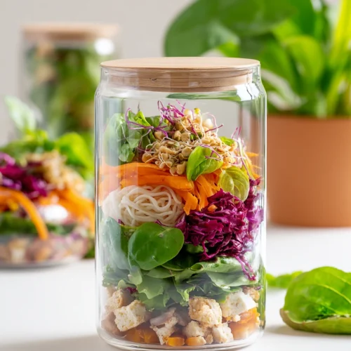 Meal Prep Salad: A Delicious, Healthy Time-Saver 1 Vibrant meal prep salad layered in a jar for quick meals.