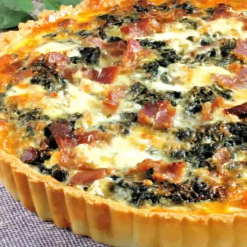 My Favorite Quiche: A Deliciously Easy Recipe 1 My favorite quiche with spinach and bacon, perfect for brunch.