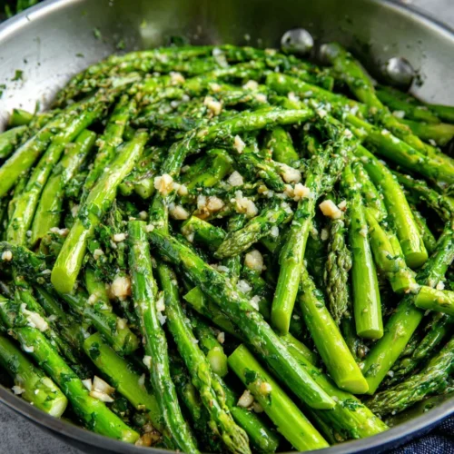 Deliciously Simple Sauteed Asparagus for Everyone 1 Delicious sautéed asparagus dish with garlic and herbs.