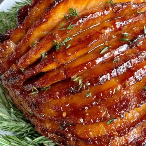 Slow Cooker Honey Glazed Ham: Irresistibly Sweet and Savory 1 Slow cooker honey glazed ham ready to serve.