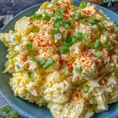 Southern Potato Salad Recipe: A Delightful Classic 1 Creamy southern potato salad with hard-boiled eggs, green onions, and paprika