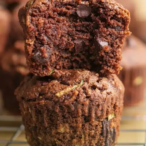 Healthy Chocolate Zucchini Bread Muffins Gluten Free: A Delicious Treat 2 Healthy chocolate zucchini bread muffins gluten free with chocolate chips on cooling rack
