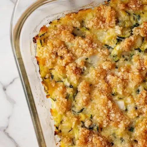 Keto Dinner Sides Easy: Delightfully Simple and Flavorful 2 keto dinner sides easy cheesy zucchini casserole with crispy topping