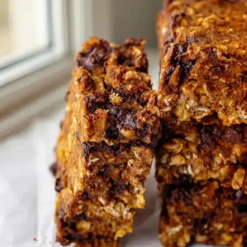 Delicious Banana Pumpkin Bars to Delight Your Taste Buds 1 Moist banana pumpkin bars with chocolate chips, perfect for healthy snacking