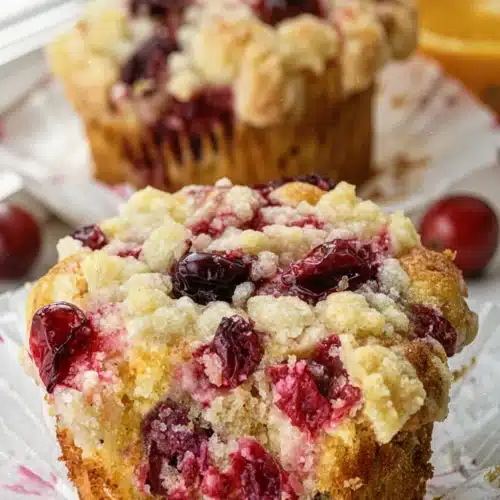 Best cranberry orange muffins with streusel topping and fresh cranberries