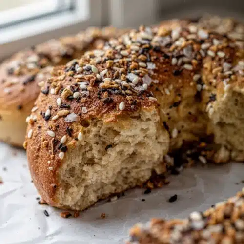 Gluten Free Bagels Easy: A Delightful Treat 1 Gluten free bagels easy to make with everything seasoning, golden crust, chewy inside